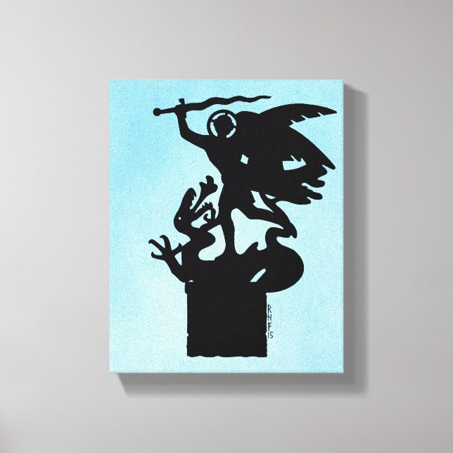 Saint Michael and Dragon Canvas Print (Front)