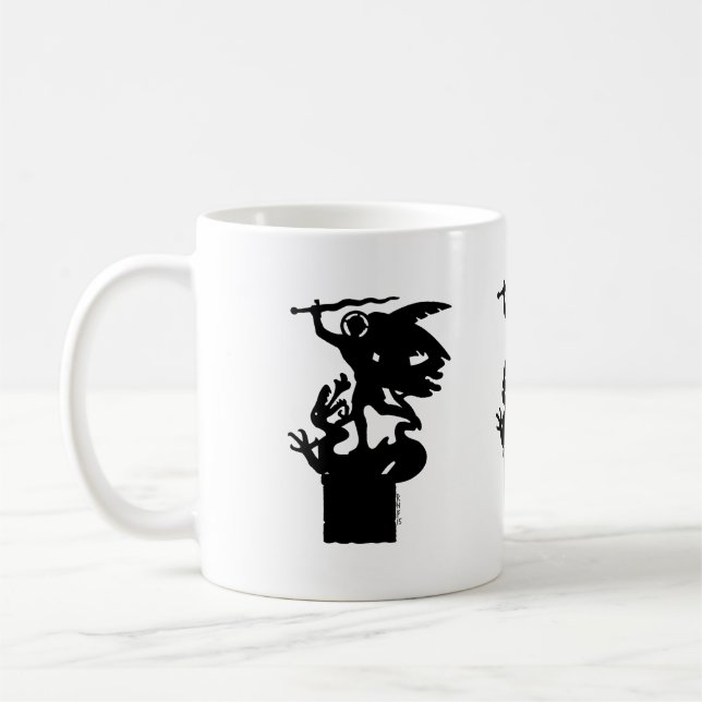 Saint Michael and Dragon Coffee Mug (Left)
