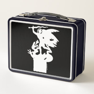 Saint Michael and Dragon (in White) Metal Lunch Box