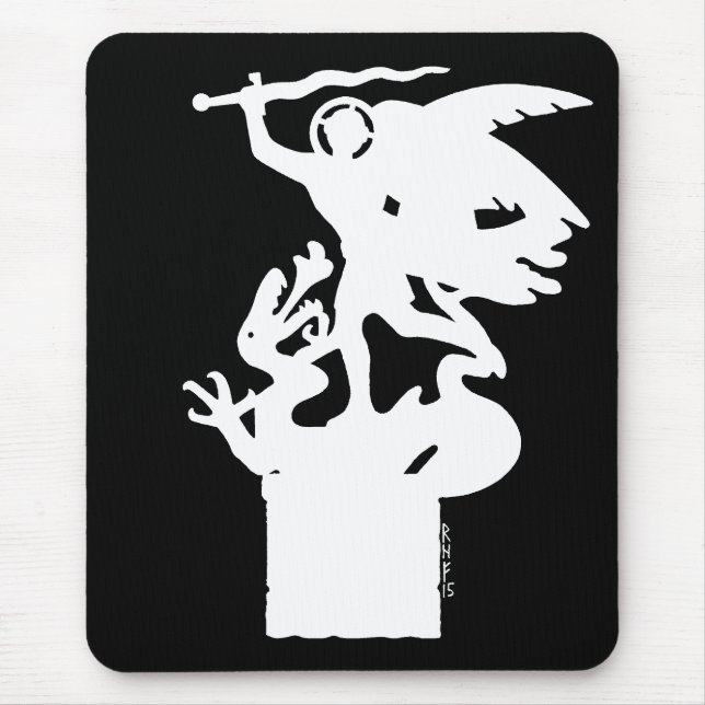 Saint Michael and Dragon (in White) Mouse Mat (Front)