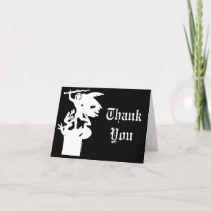 Saint Michael and Dragon (in White) Thank You Card