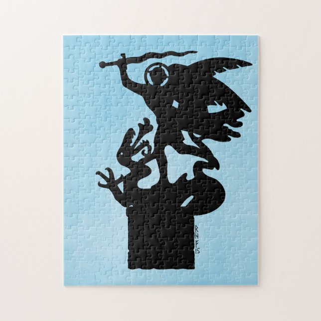 Saint Michael and Dragon Jigsaw Puzzle (Vertical)