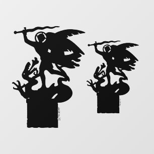 Saint Michael and Dragon Window Cling
