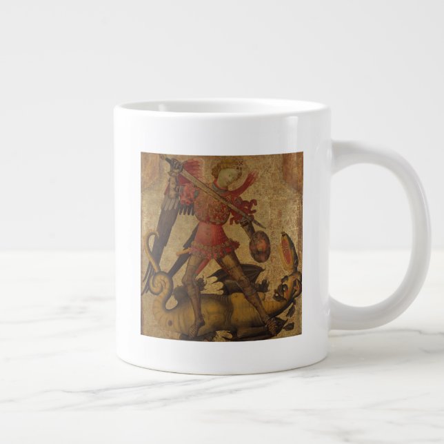 Saint Michael and the Dragon Large Coffee Mug (Right)