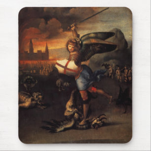 Saint Michael And The Dragon Mouse Mat