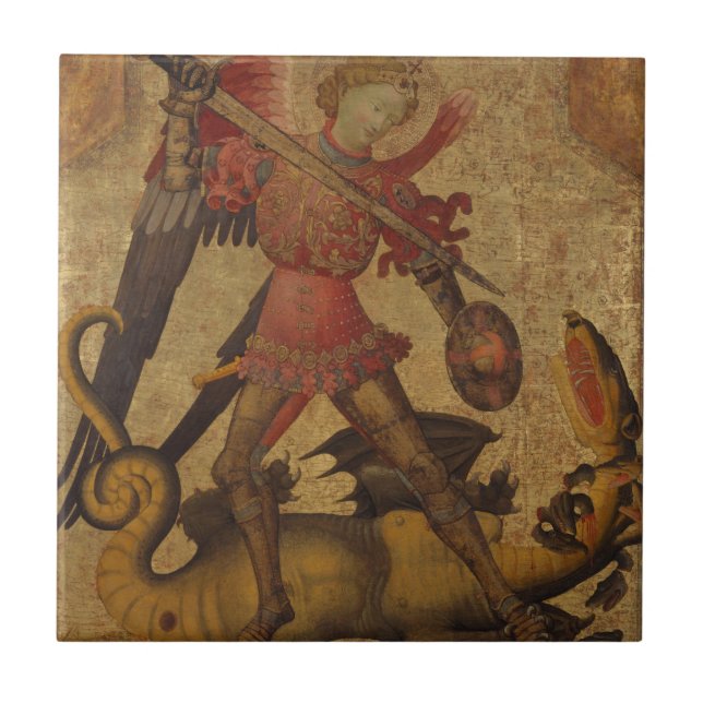 Saint Michael and the Dragon Tile (Front)