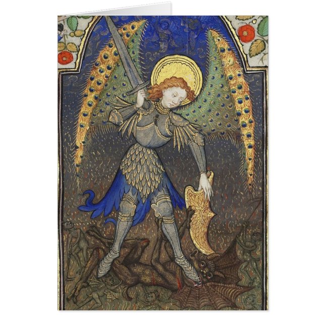 SAINT MICHAEL ARCHANGEL WITH DEVIL Prayer (Front)