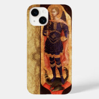SAINT MICHAEL ARCHANGEL WITH DRAGON OLD PARCHMENT