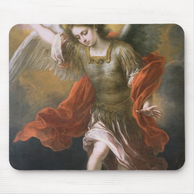 Saint Michael banishes the devil to the abyss Mouse Mat (Front)