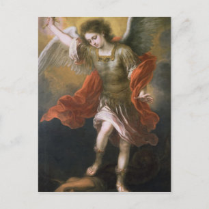 Saint Michael banishes the devil to the abyss Postcard