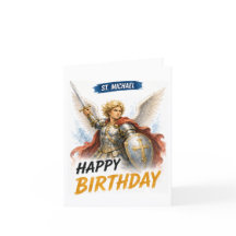 Saint Michael Birthday Card