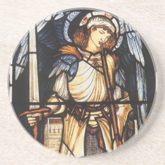 Saint Michael by Sir Edward Coley Burne-Jones Coaster
