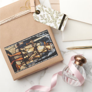 Saint Michael by Sir Edward Coley Burne-Jones Rectangular Sticker