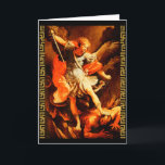 Saint Michael Defeating Satan Archangel Warrior  Card<br><div class="desc">Saint Michael Defeating Satan Archangel Warrior</div>