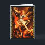 Saint Michael Defeating Satan Archangel Warrior  Card<br><div class="desc">Saint Michael Defeating Satan Archangel Warrior</div>