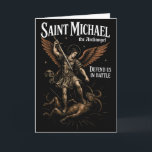 Saint Michael Defend Us In Battle Archangel Christ Card<br><div class="desc">Saint Michael Defend Us In Battle Archangel Christian</div>