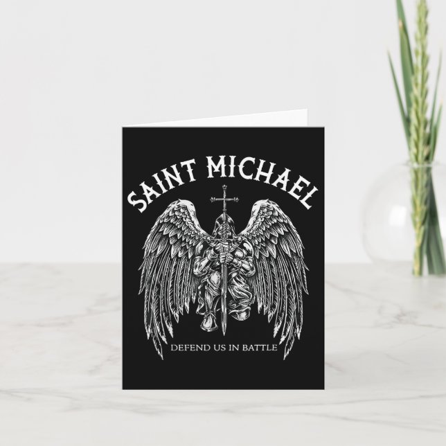 Saint Michael Defend Us In Battle  Card (Front)