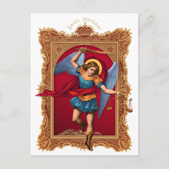 Saint Michael, Defend Us Postcard (Front)