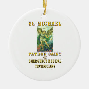 SAINT MICHAEL EMT CERAMIC TREE DECORATION
