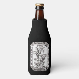 SAINT MICHAEL PATRON SAINT of PARATROOPERS Bottle Cooler