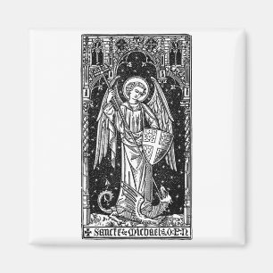 Saint Michael The Archangel Defeating Satan Christ Magnet