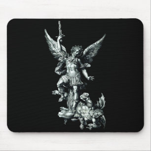 Saint Michael The Archangel Defeating Satan Christ Mouse Mat