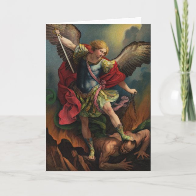 Saint Michael the Archangel Folded Card (Front)