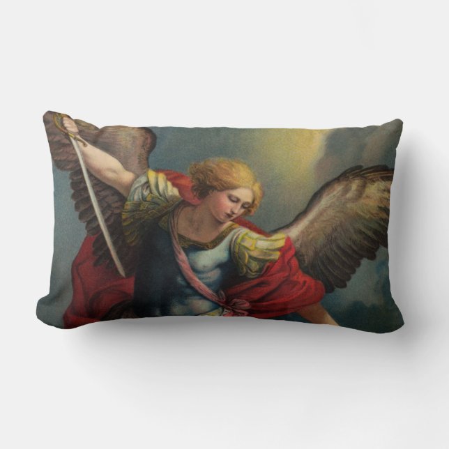 Saint Michael the Archangel Lumbar Pillow (Front)
