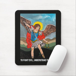 Saint Michael the Archangel Painting by Alfred Fox Mouse Mat