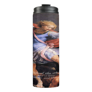 Saint Michael The Archangel Quis ut Deus Thermal Tumbler
