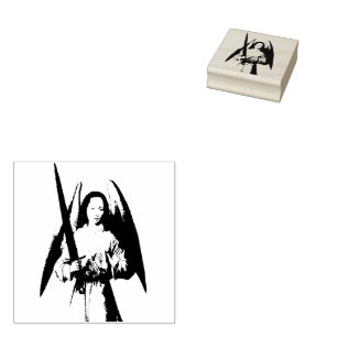 Saint Michael the Archangel  Rubber Stamp
