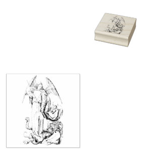 Saint Michael the Archangel  Rubber Stamp