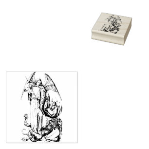 Saint Michael the Archangel  Rubber Stamp