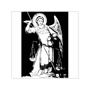 Saint Michael the Archangel  Rubber Stamp