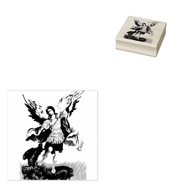 Saint Michael the Archangel  Rubber Stamp (Stamped)