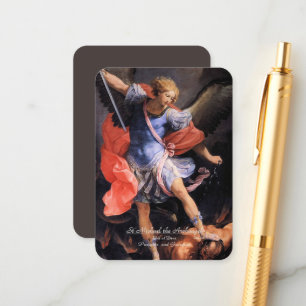 Saint Michael the Archangel with Prayer Enclosure Card