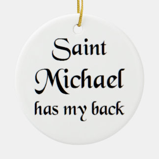 saint michael trucker hat ceramic tree decoration