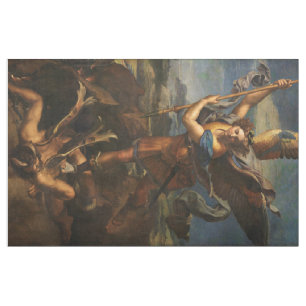 Saint Michael Vanquishing Satan Fabric