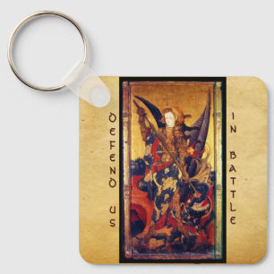 Saint Michael Vanquishing the Devil Key Ring