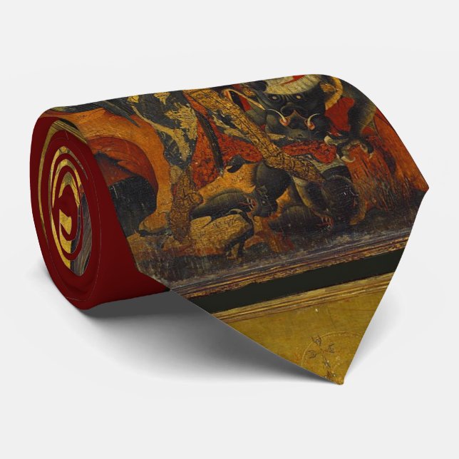 Saint Michael Vanquishing the Devil , ruby Tie (Rolled)