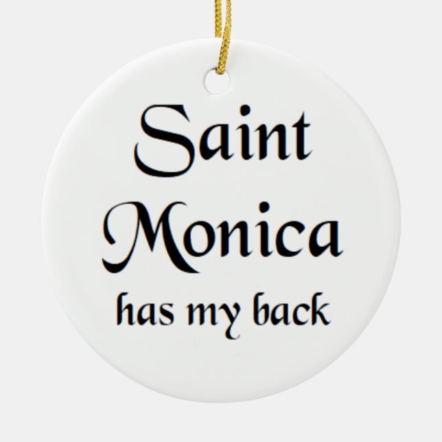 saint monica coffee mug ceramic tree decoration (Front)