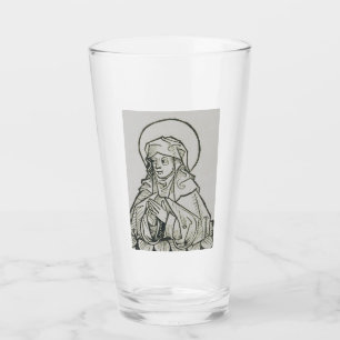 Saint Monica Medieval Minimalist Line Art Glass