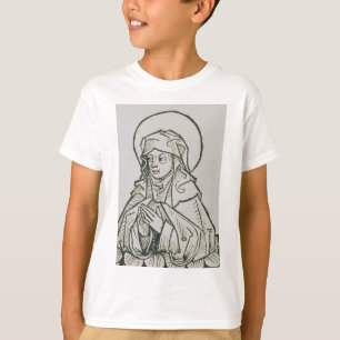 Saint Monica Medieval Minimalist Line Art T-Shirt