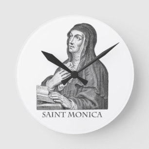 Saint Monica  Round Clock