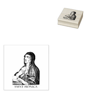 Saint Monica Rubber Stamp