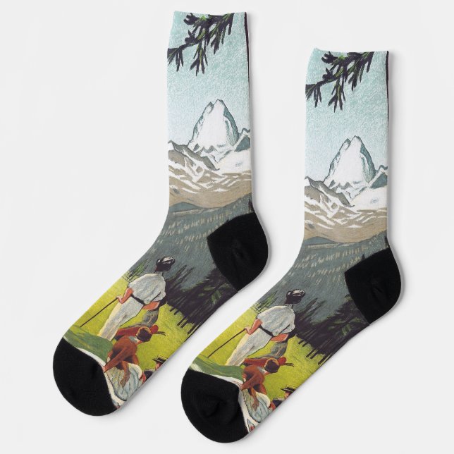 Saint Moritz by Emil Cardinaux Socks (Left)