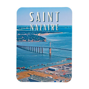 Saint Nazaire Photo Vintage Magnet