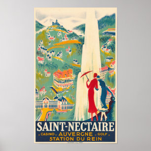 Saint-Nectaire France Vintage Poster