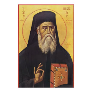 Saint Nectarios of Aegina Orthodox Christian Byzan Poster