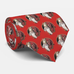 Saint Nicholas and Krampus Tie